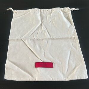 Valentino Garavani Cream and Red Dust Bag